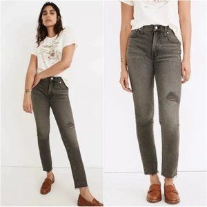 Madewell The Perfect Vintage Jean Cosner Wash Grey Distressed High Rise 29